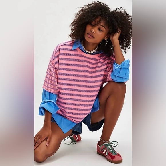 Free People Tops - NWT FREE PEOPLE WE THE FREE SUMMER STRIPE TEE